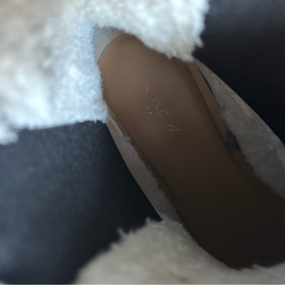 J. Crew Factory Black Leather Boots with Shearling Lining - Picture 5 of 5